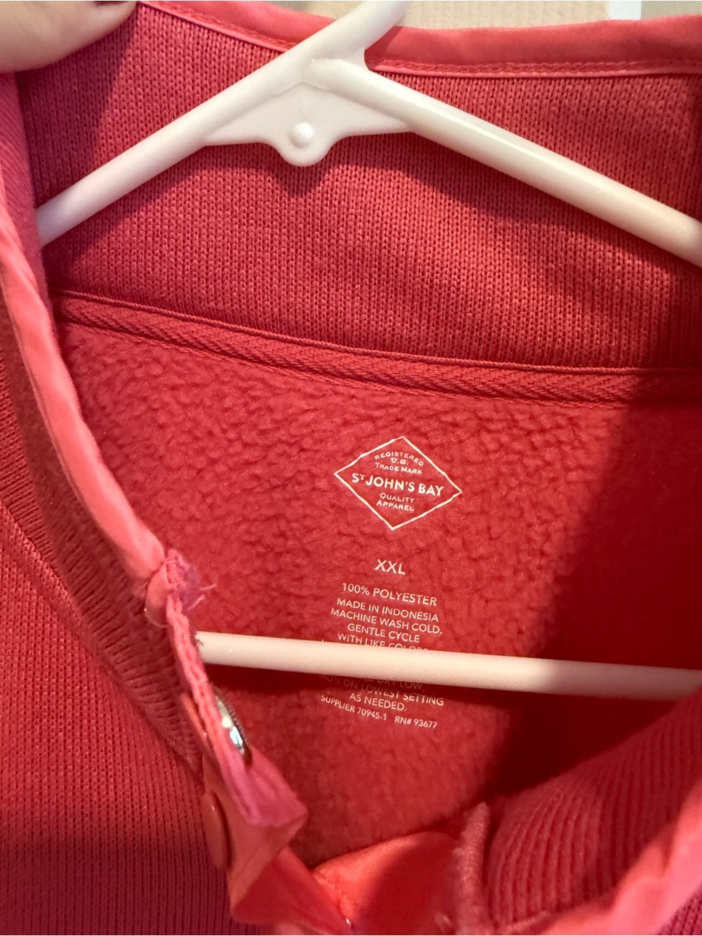 Pink Snap-Button Fleece Pullover - Picture 4 of 5